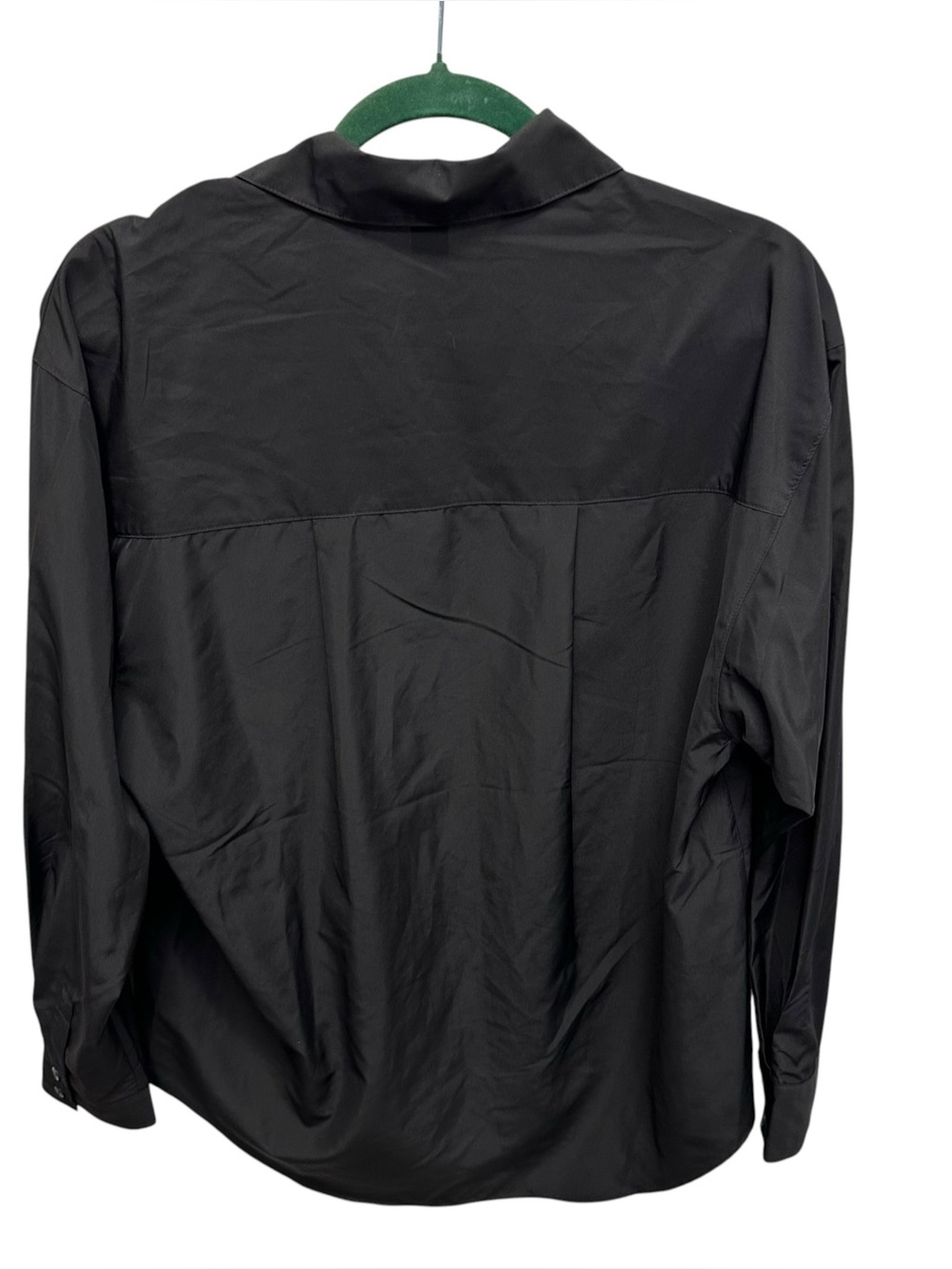 Express boyfriend portofino shirt black classic  casual XS corporate goth - Picture 2 of 7